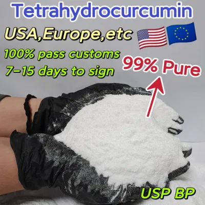 Fornecedor da China, matéria-prima cosmética 99% Tetrahidrocurcumina pura Tetrahidrocurcuminóides Thc Pó para clareamento da pele Alfândega de segurança